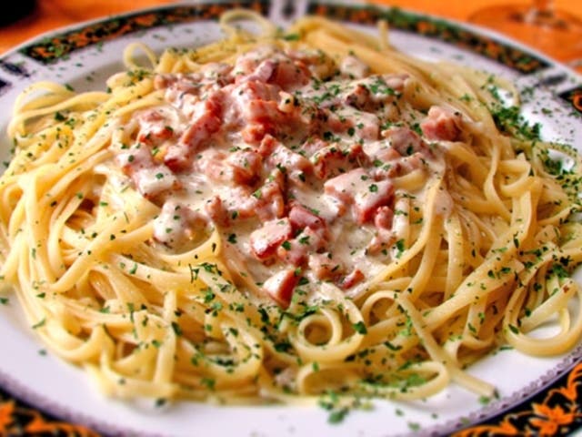 Espaguetis a la Carbonara sin lactosa